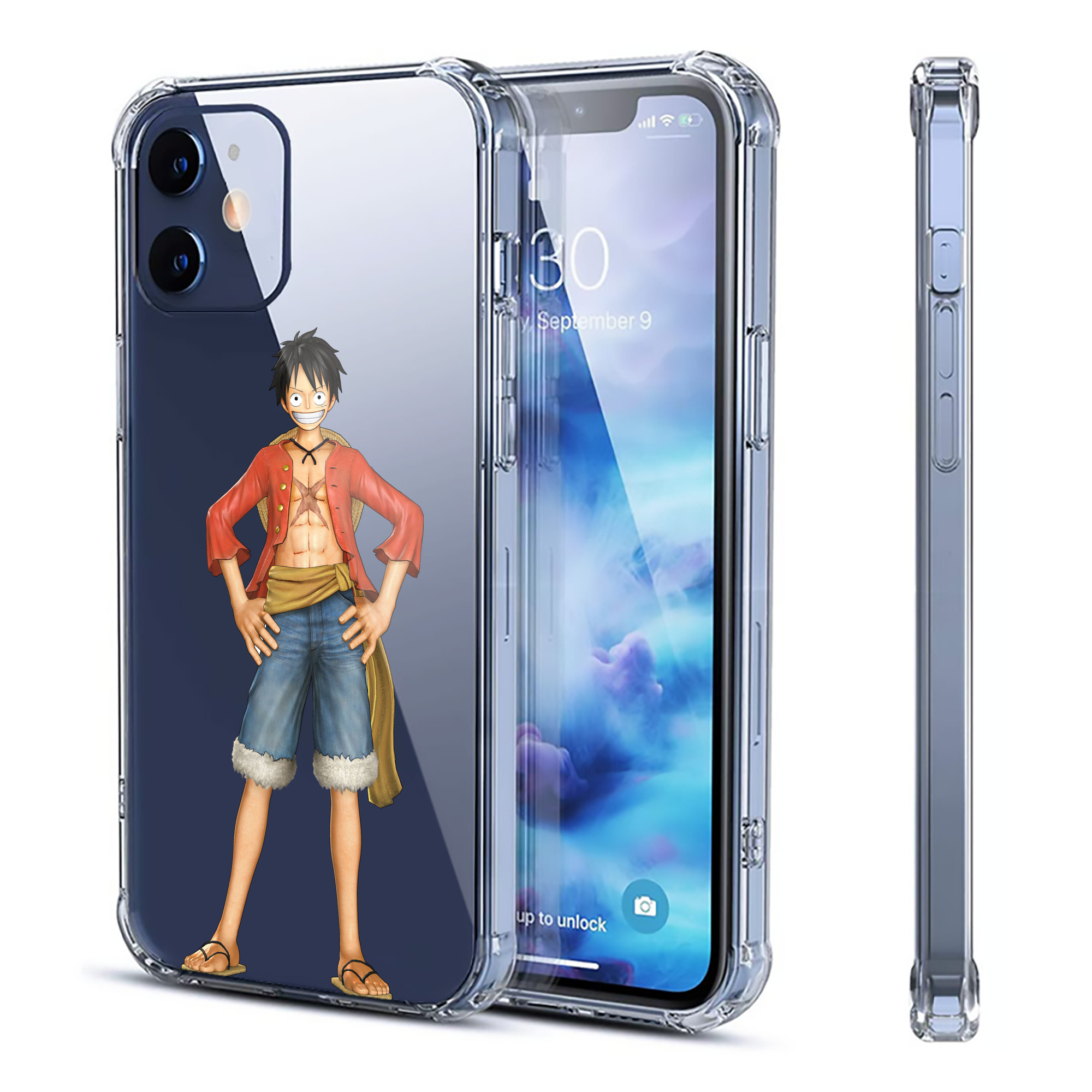 （画像用） ワンピース モンキー・D・ルフィ ONE PIECE Monkey D. Luffy 【iPhone 12シリーズ対応】透明スマホケース（クリアソフトケース）